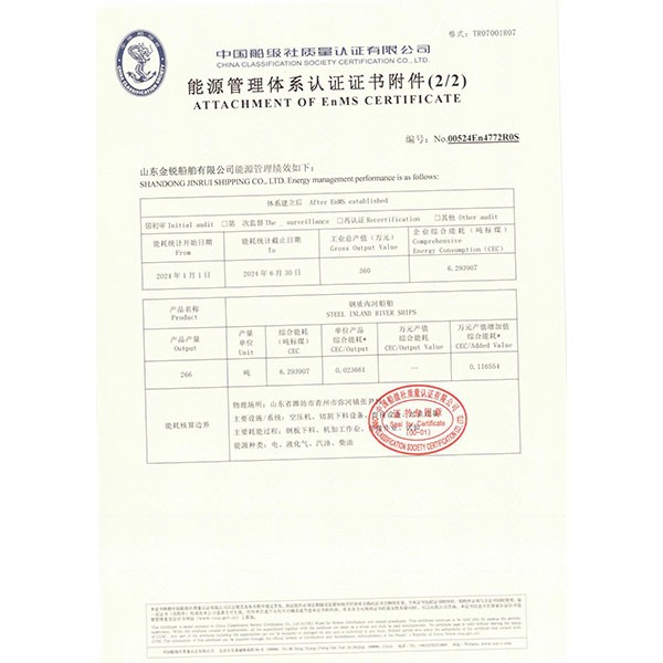 能源管理體系認(rèn)證證書(shū)附件(2/2)